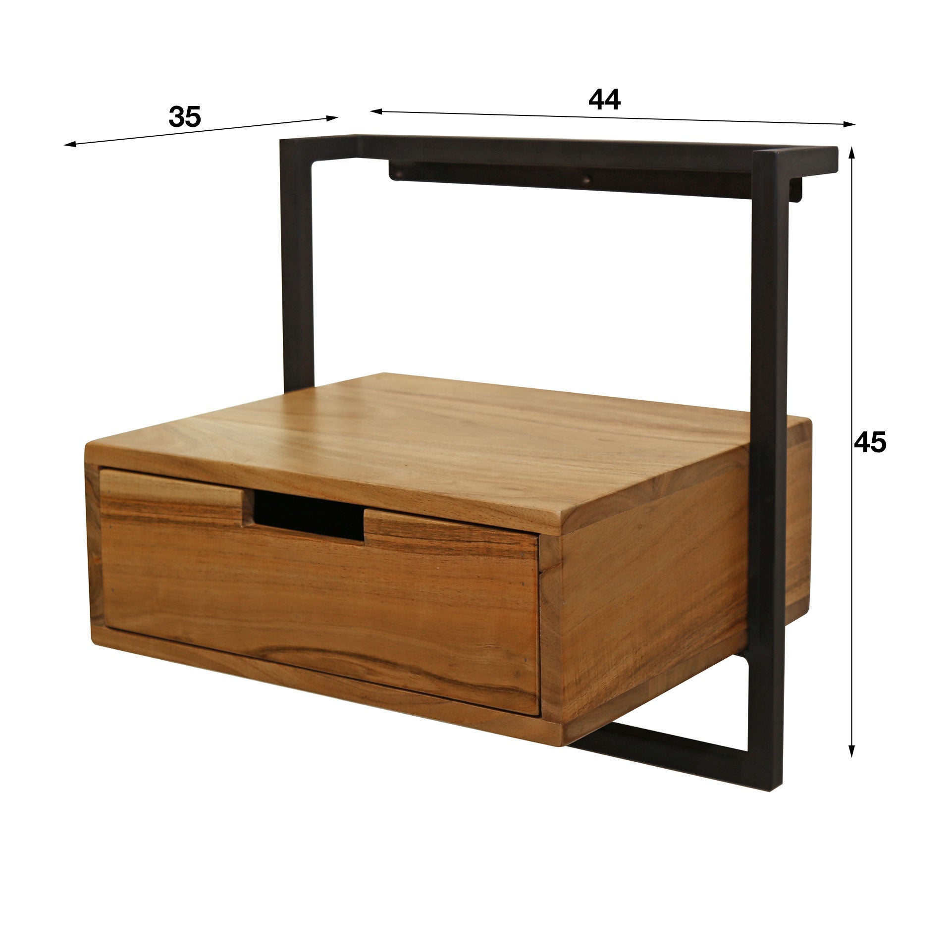 Nachtkastje air solid / Massief acacia naturel