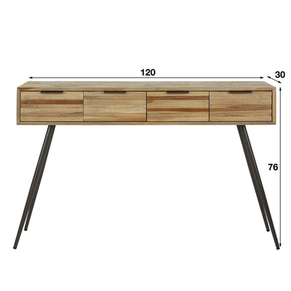 Haltafel 4L Teca strip / Teakhout verweerd
