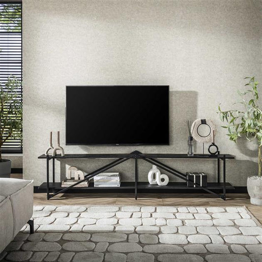 TV-meubel XL Piega - 220x35x51 cm - Grijs