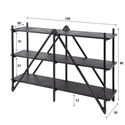 Wandrek 3-laags Piega - 130x35x85 cm - Grijs