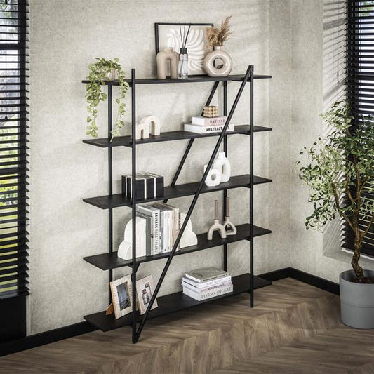Wandrek 5-laags Piega - 140x35x181 cm - Grijs