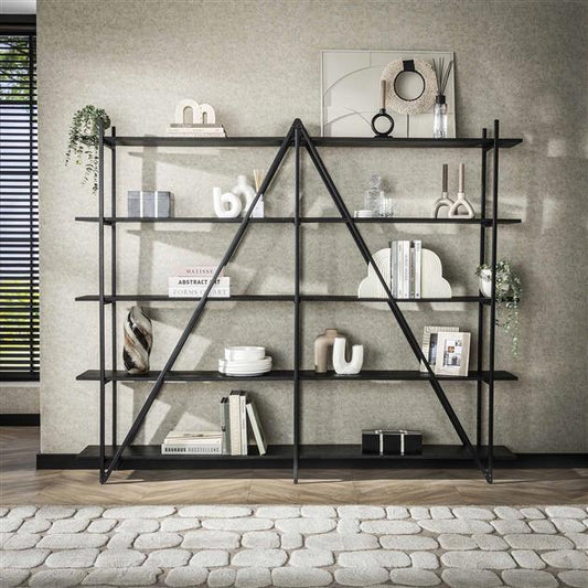 Wandrek XL 5 Laags Piega - 220x35x181 cm - Grijs