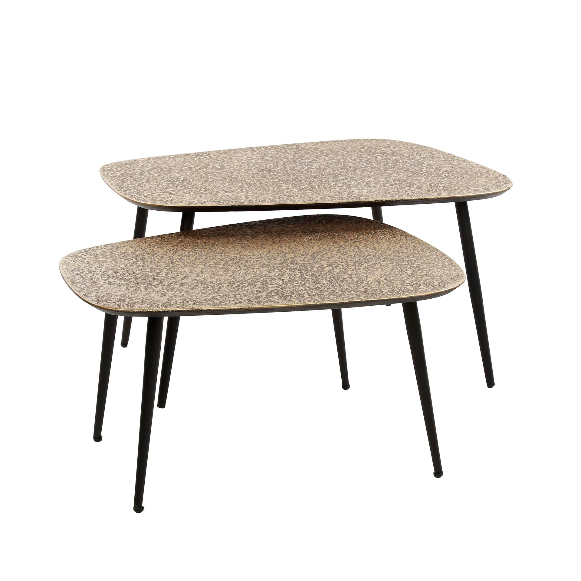 Salontafel set/2 XXL metallic / Brons antiek
