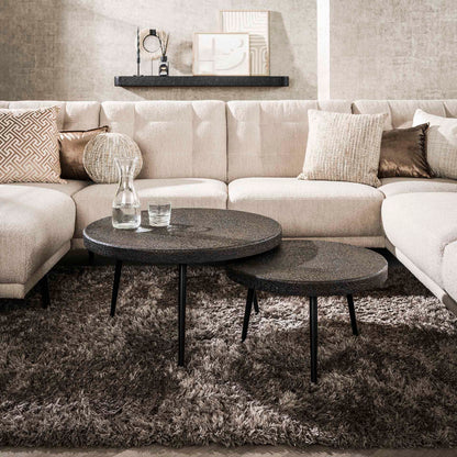 Salontafel set van 2 Bulk Ferro Metallic - 74x74x42 cm