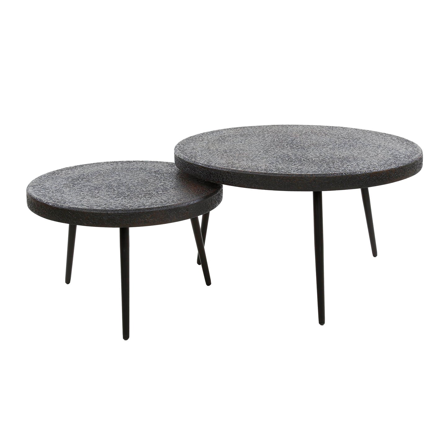 Salontafel set/2 bulky ferro / Ferro metallic
