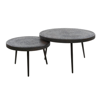 Salontafel set/2 bulky ferro / Ferro metallic