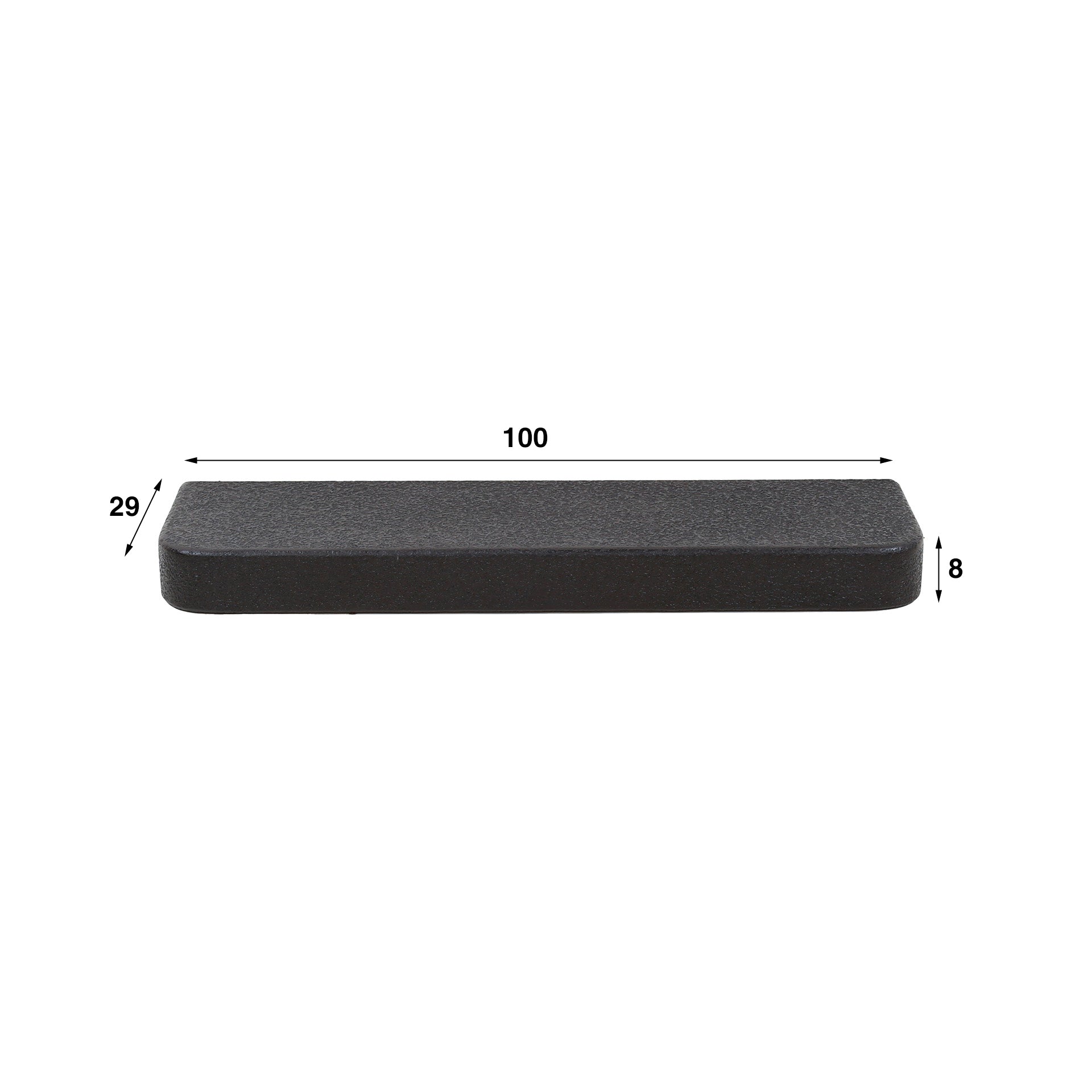 Wandplank 100cm metallic / Grijs