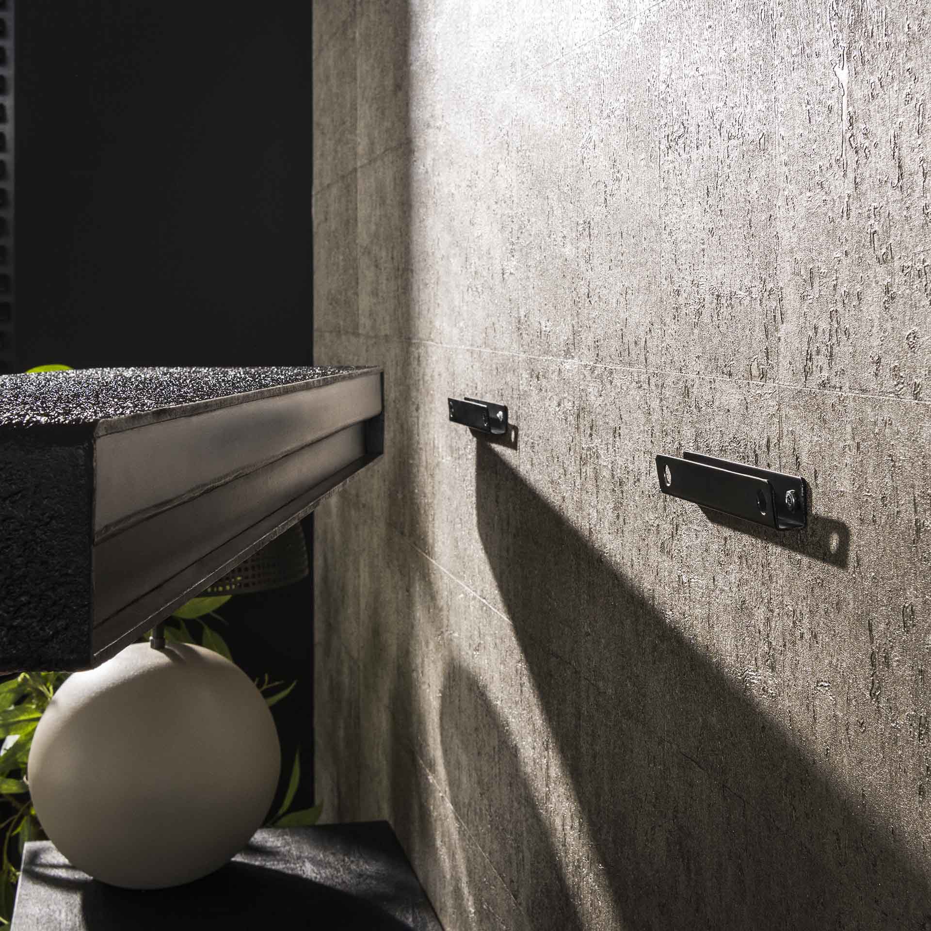 Wandplank 200cm metallic / Grijs