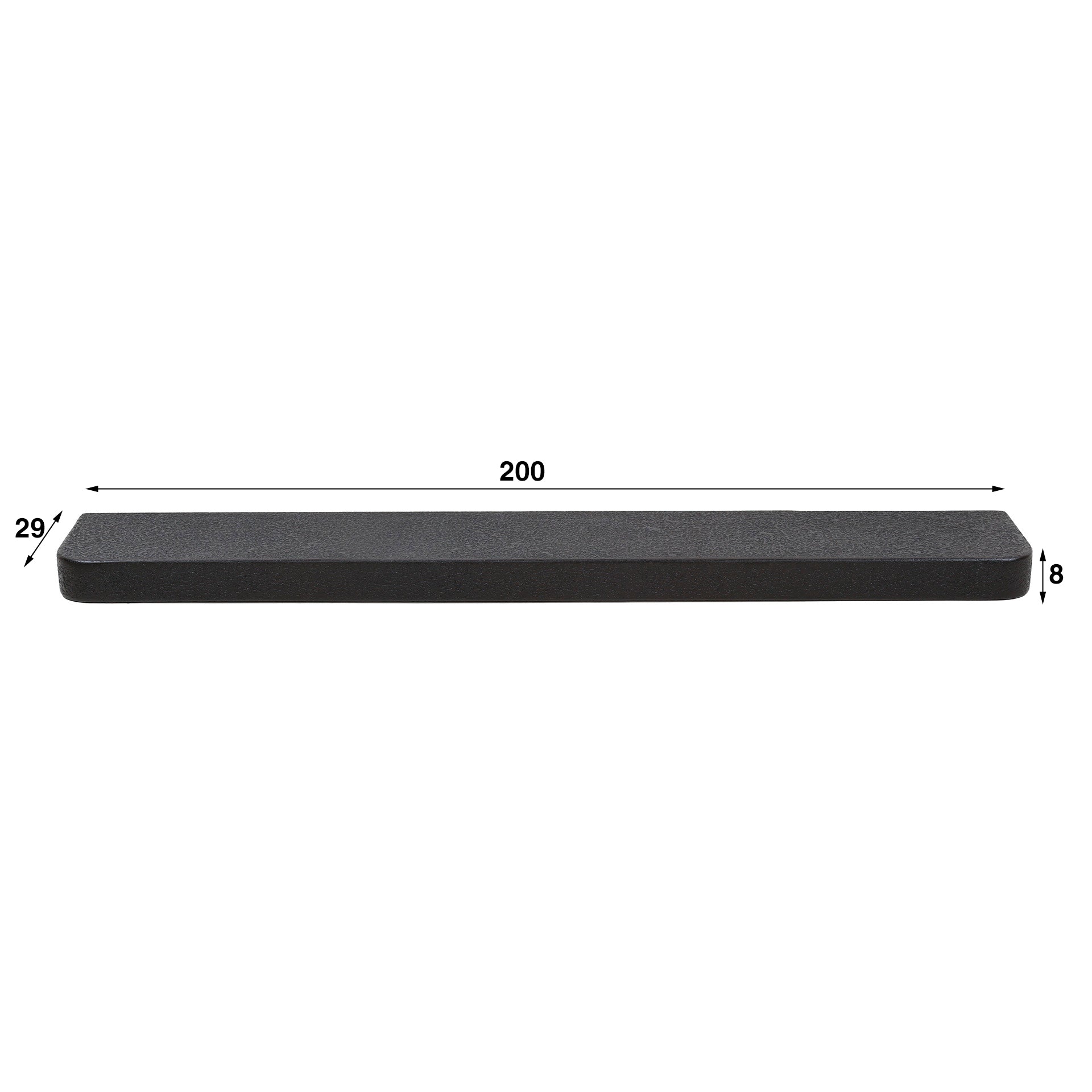 Wandplank 200cm metallic / Grijs