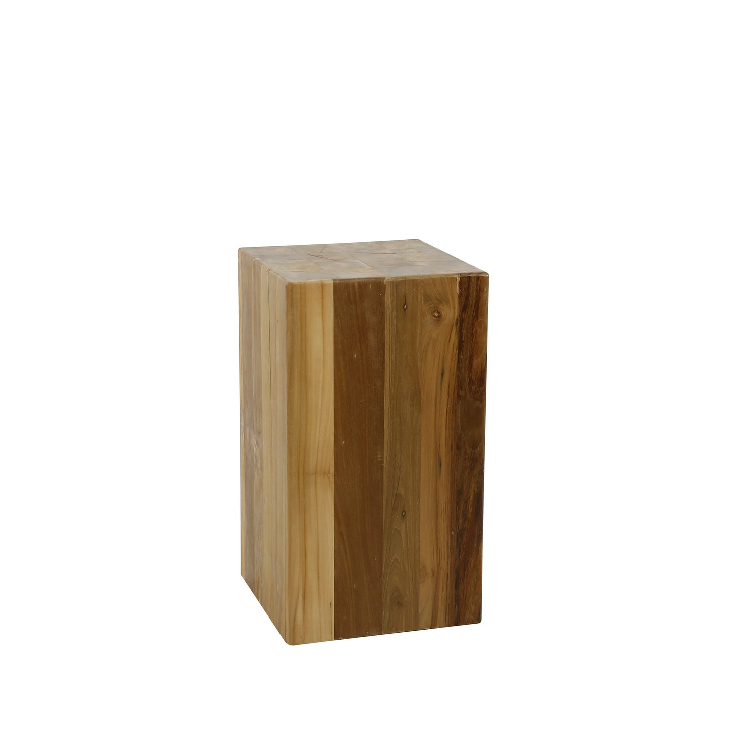 Bloemenzuil bole 65 cm / Massief gerecycled teakhout