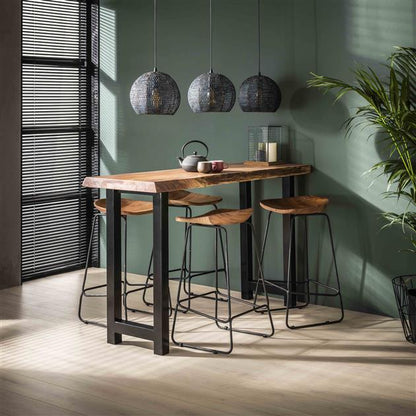 Barstoel Hout Ergo verpakt per 4 - 42x40x73 cm - Massief Acacia Naturel