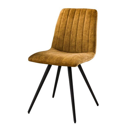 Stoel Velvet Straight Stitch verpakt per 4 - 45x53x86 cm - Goudkleurig Velours