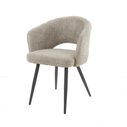 Armstoel Salon verpakt per 2 Boucle Zandkleur - 58x56x81 cm