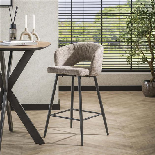 Barstoel Salon verpakt per 2 Tissee Cargo - 51x50x94 cm - Zandkleur