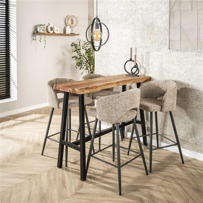 Barstoel Salon verpakt per 2 Tissee Cargo - 51x50x94 cm - Zandkleur