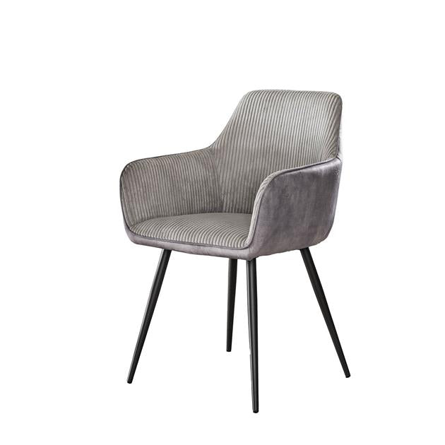 Armstoel Rib verpakt per 2 - 57x59x85 cm - Zilverkleurig
