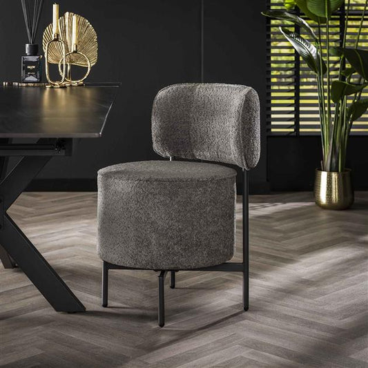 Stoel Cocktail Boucle Draaibaar verpakt per 2 - 51x61x82 cm - Boucle Grijs