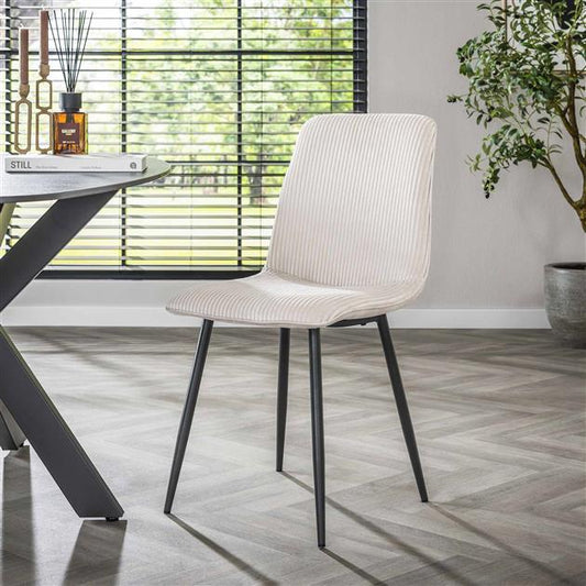 Stoel Rib verpakt per 4 Rock Gebroken wit - 45x57x87 cm