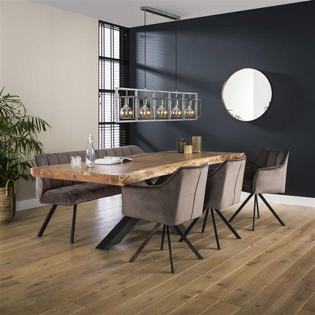 Armstoel Raster Draaibaar verpakt per 2 - 63x60x81 cm - Antraciet velours