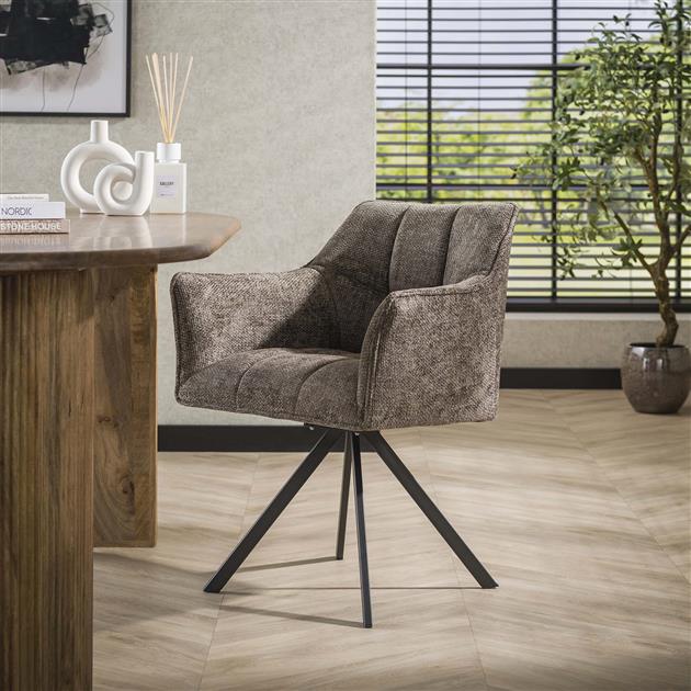 Armstoel Raster Draaibaar verpakt per 2 – Rich Taupe – 63x60x81 cm