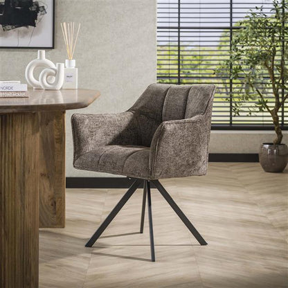 Armstoel Raster Draaibaar verpakt per 2 – Rich Taupe – 63x60x81 cm