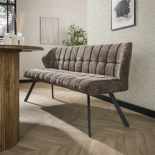 Eetkamerbank Raster Rich Taupe - 180 x 58 x 81 cm