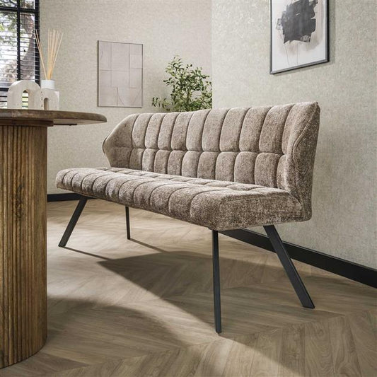 Eetkamerbank Raster - 180x58x81 cm - Rich Champagne
