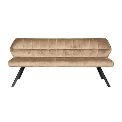 Eetkamerbank raster 180cm / Champagne velours