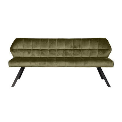 Eetkamerbank Raster - 180x58x81 cm - Groen Velours