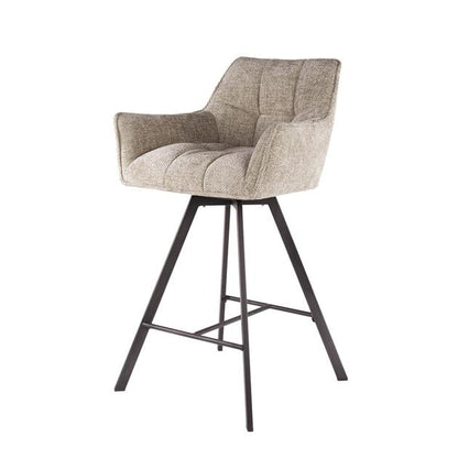 Barstoel Raster Draaibaar verpakt per 2 - 56x52x95 cm - Rich Zandkleur