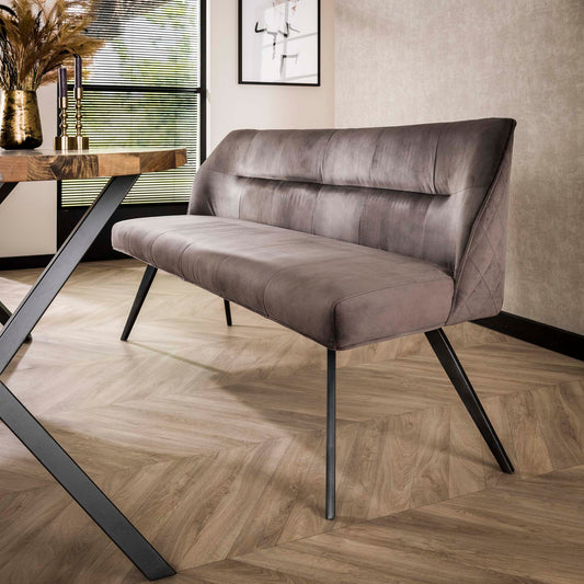 Eetkamerbank Pull - 188x53x84 cm - Champagne velours