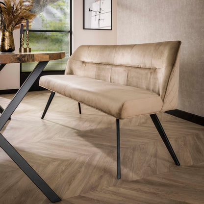 Eetkamerbank Pull - 188x53x84 cm - Rich Zandkleur