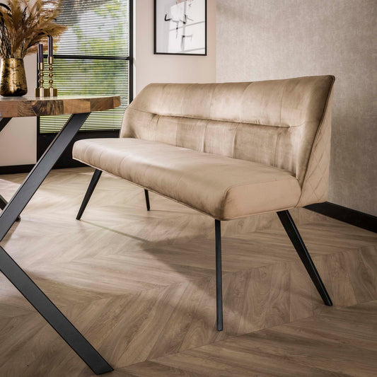 Eetkamerbank Pull - 188x53x84 cm - Rich Zandkleur