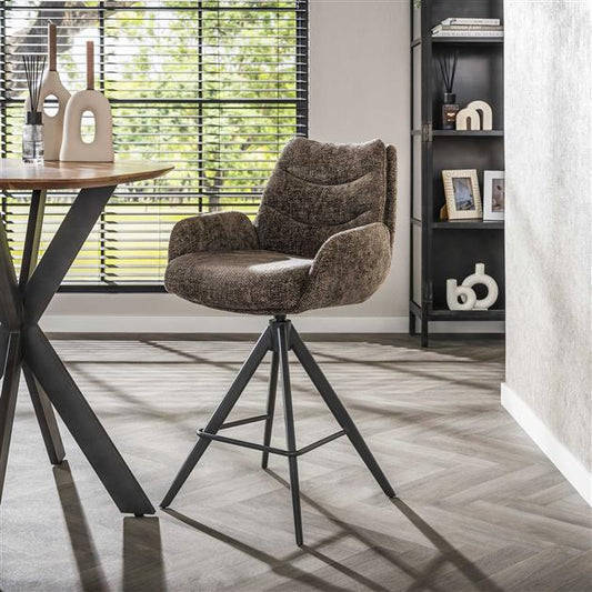 Barstoel Lounge verpakt per 2 - 56x60x99 cm - Rich Taupe