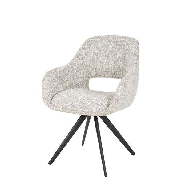 Armstoel Spring Draaibaar - Eagle Gebroken Wit - verpakt per 2 - 60x62x82 cm
