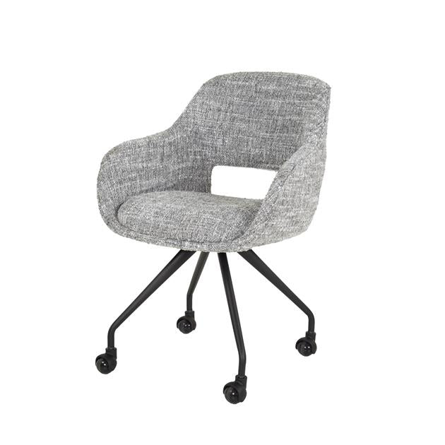 Armstoel Spring Wieltjes verpakt per 2 - 60x62x84 cm - Eagle staalgrijs