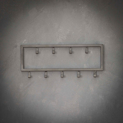 Kapstok industrial 9 haken/Zilver
