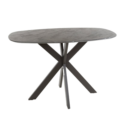 Bartafel kruisframe deens ovaal / 3D zwart bruin