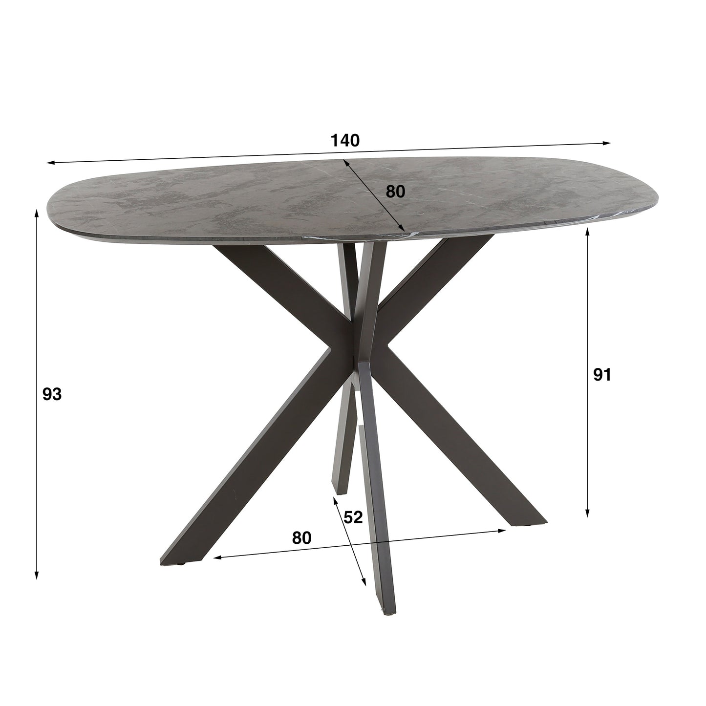 Bartafel kruisframe deens ovaal / 3D zwart bruin