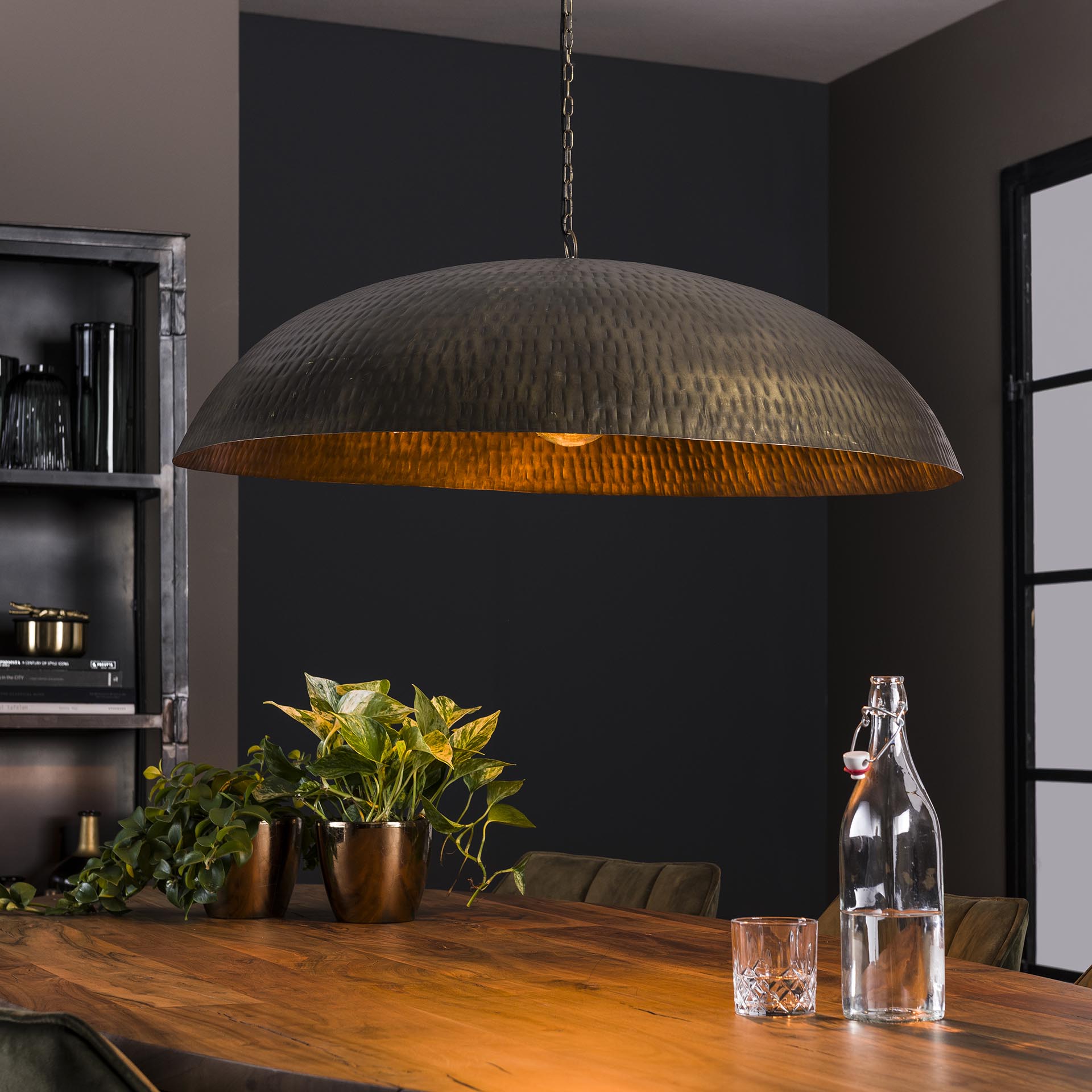 Hanglamp Ø90 Brons Antiek - 90x90x150 cm