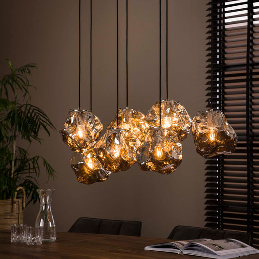 Hanglamp van 7 Lampen Rock - 95x44x150 cm - Chromed glas