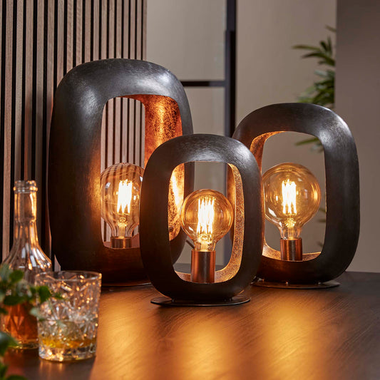 Tafellamp Arch - 23x9x30 cm - Zwart nikkel