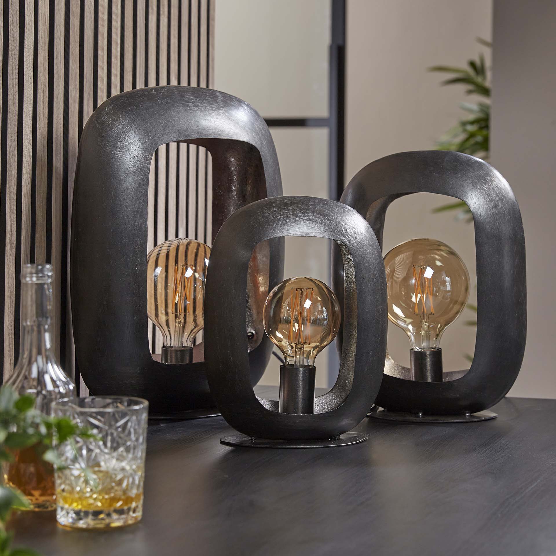 Tafellamp Arch / Zwart nikkel