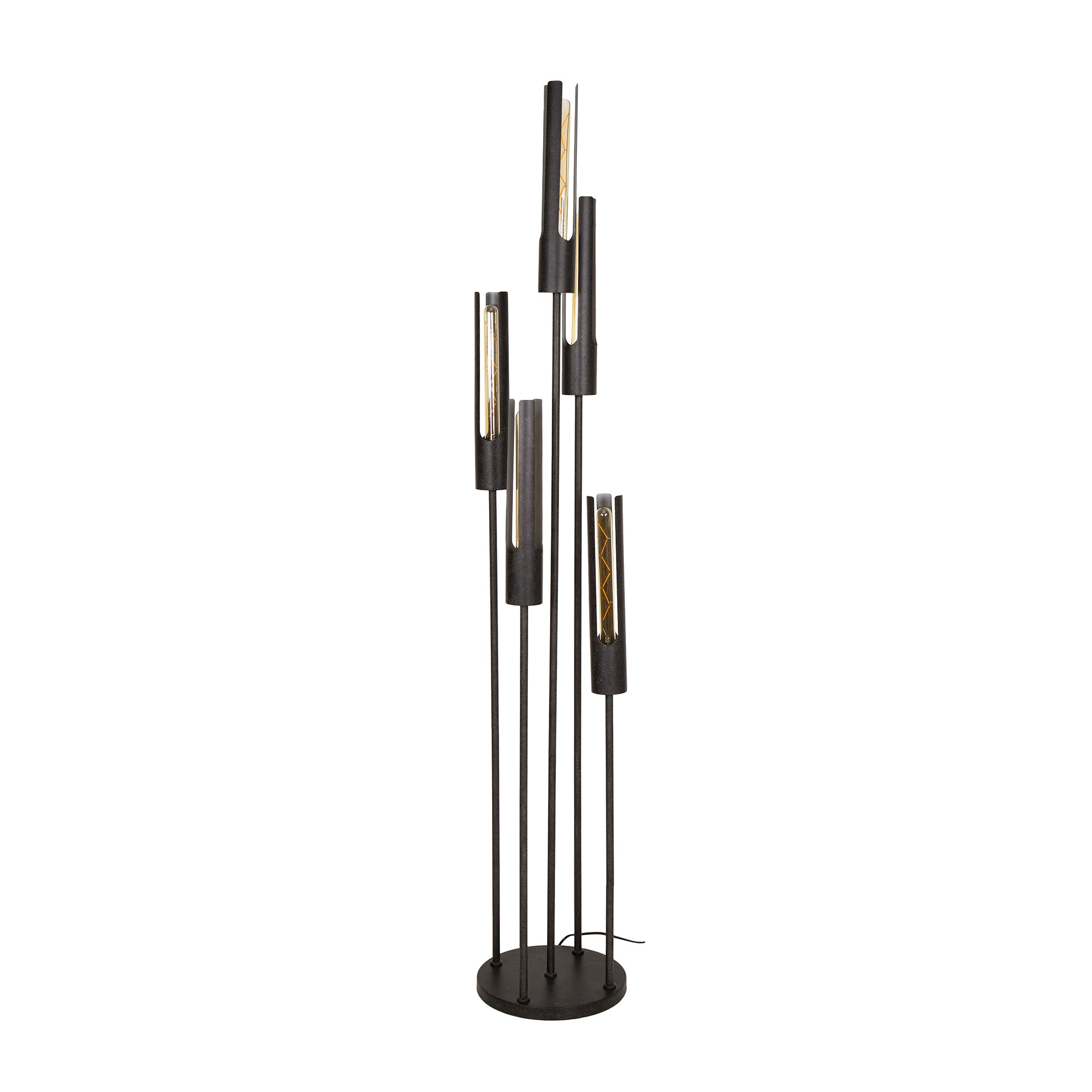 Vloerlamp 5L getrapt tube / Artic zwart