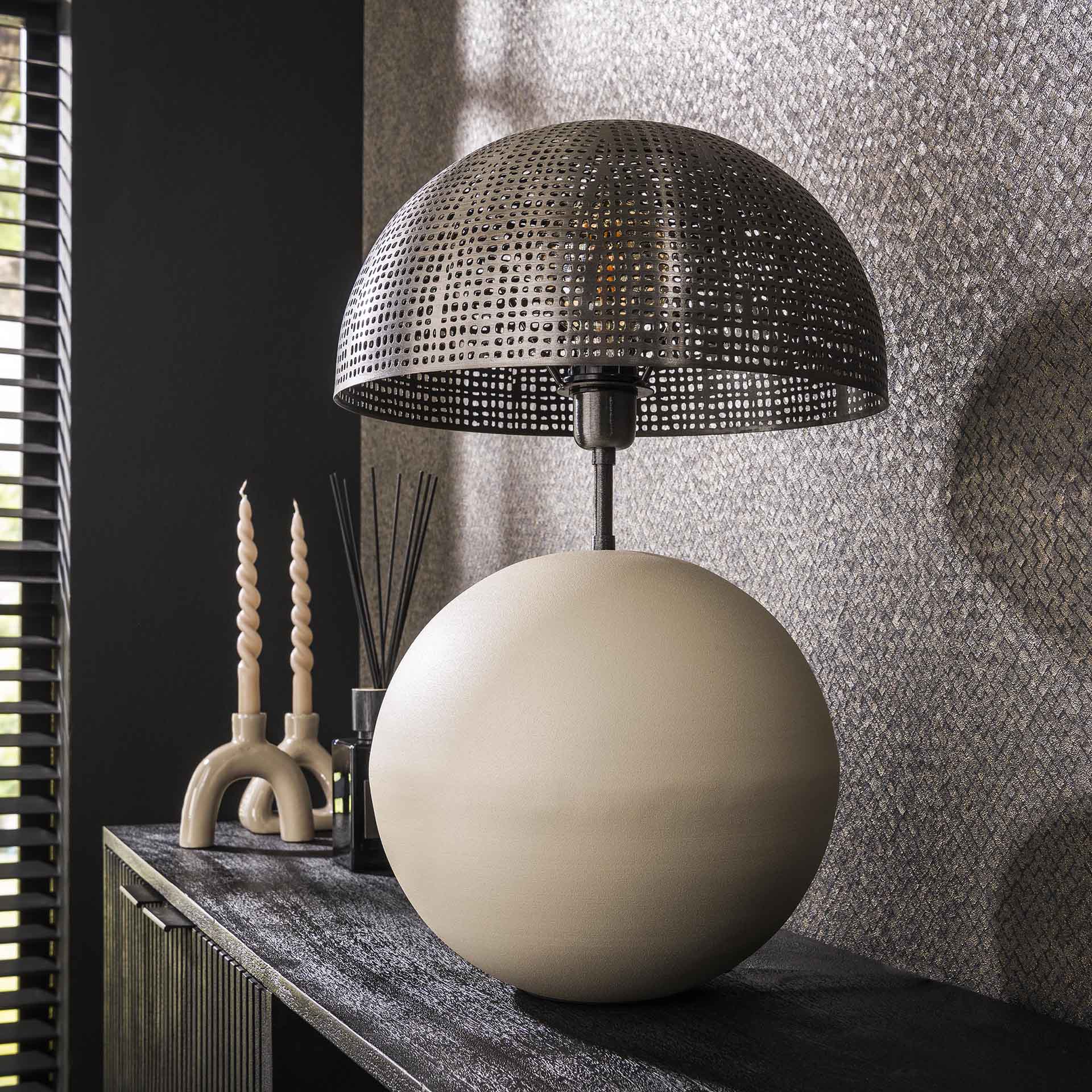 Tafellamp 1L sphere natural L / Natural grey