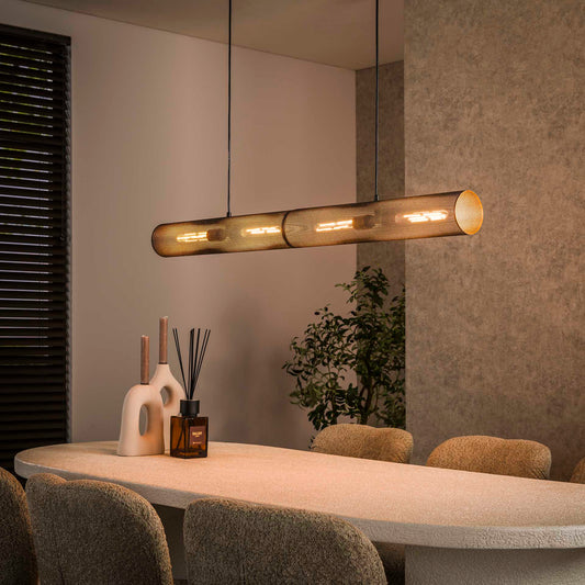 Hanglamp 120 Tube Mesh - 120x10x150 cm - Artic Zwart