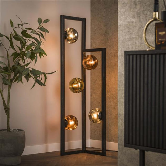 Vloerlamp 5L Stellar - 30x30x130 cm - Artic zwart