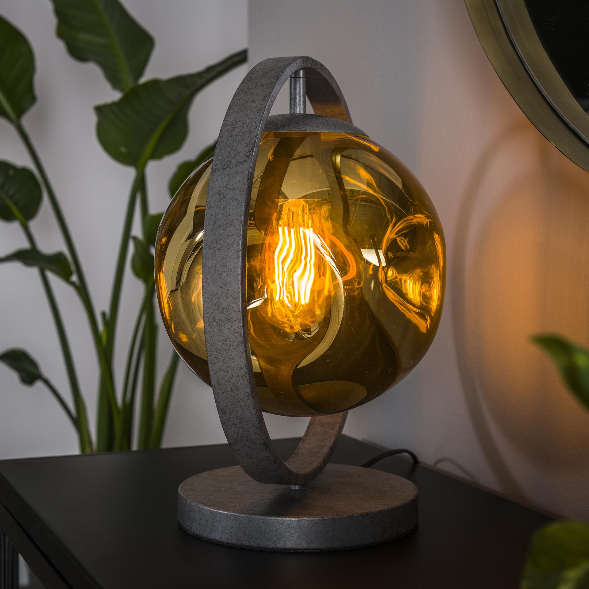 Tafellamp van 1 Lamp Stellar - 35x25x39 cm - Oud zilver