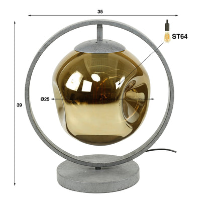 Tafellamp 1L stellar / Oud zilver