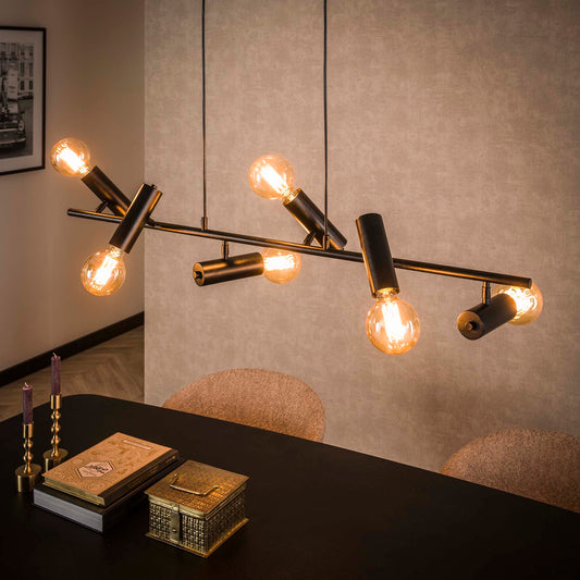 Hanglamp van 6 Lampen Point - 110x20x150 cm - Charcoal